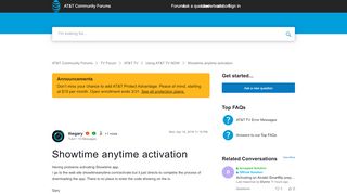 
                            7. Showtime anytime activation | AT&T Community Forums - Showtime Anytime Directv Now Portal