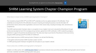 
                            4. SHRM Learning System Chapter Champion Program - Learn ... - Shrm Learning System 2017 Portal