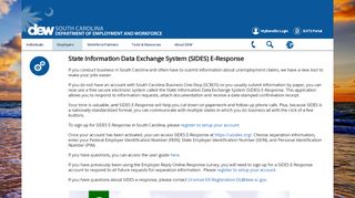 
                            9. SIDES E-Response - SC DEW - SC.gov - Sides Online Portal