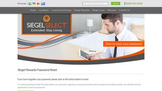 
                            1. Siegel Rewards Password Reset | Siegel Select : Siegel Select - Siegel Suites Wifi Portal