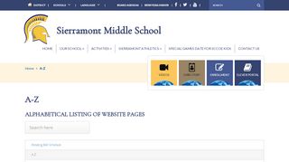
                            5. Sierramont Middle School - A-Z - Sierramont Middle School Infinite Campus Portal