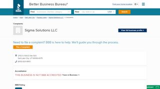
                            2. Sigma Solutions LLC | Complaints | Better Business Bureau ... - Sigma Solutions Loans Portal