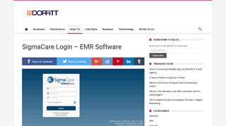 
SigmaCare Login - EMR Software - Doffitt

