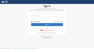 
                            3. Sign In | ACT - Act Portal Login
