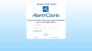 
                            3. Sign In - AeroCare Holdings, Inc - Aerocare Portal