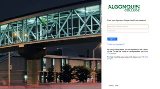 
                            8. Sign In - Algonquin College - Algonquin College Blackboard Portal
