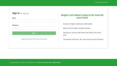 Sign In - Angieslist