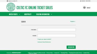 
                            4. Sign In - Celtic Tickets Portal