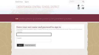 
                            1. Sign In - Cheektowaga Central School District / District ... - Cheektowaga Central School Portal
