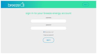
                            1. Sign In - · Customer Portal - Breeze Energy - Breeze Portal