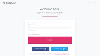 
Sign In - Event Ticketing - Ticketleap  

