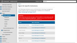 
                            12. Sign in for Specific Institutions - WebAssign - Okbu Email Portal