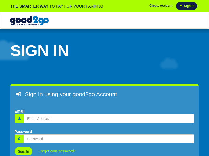 Sign In - good2go