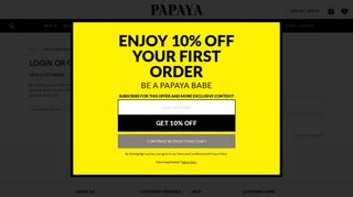 
                            2. Sign in Here - Papaya Clothing - Papaya Login