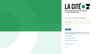 
                            4. Sign In - La Cité - La Cite Collegiale Portal