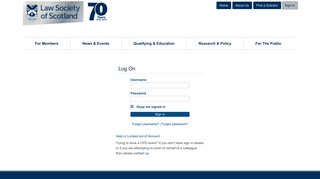 
                            8. Sign In - Law Society of Scotland - Law Society Cpd Portal Portal