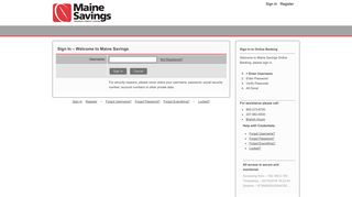 
Sign In - Maine Savings Online Banking
