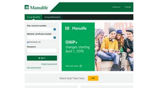 
                            1. Sign in - Manulife - Manulife Group Plan Portal