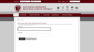 
                            3. Sign In - Matawan-Aberdeen Regional School District - Marsd Parent Portal