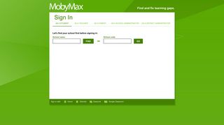 
                            1. Sign In | MobyMax - Runmoby Portal