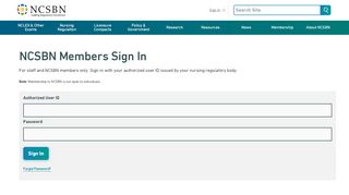 Sign In - NCSBN Members Sign In | NCSBN - Ncsbn Portal