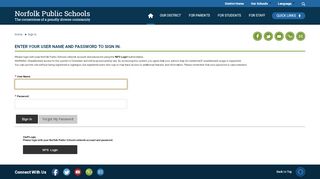 
                            8. Sign In - Norfolk Public Schools - Schoolnet Student Portal Norfolk Public Schools