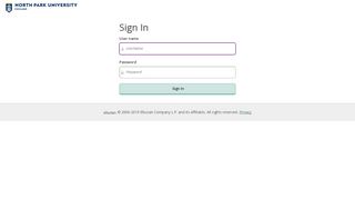
                            4. Sign In - North Park Student Application - North Park University - North Park University Portal
