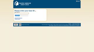 
                            1. Sign In - Pacific Service Credit Union - Branchline Portal