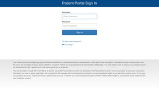 
Sign In - Patient Portal  
