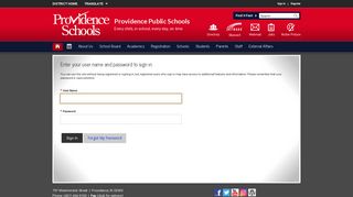 Sign In - Providence Public Schools - Ppsd Portal