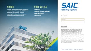 
Sign In - SAIC
