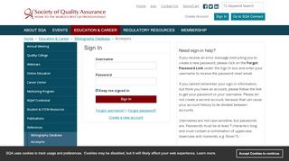
                            4. Sign In - Society of Quality Assurance - My Sqa Portal