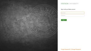 
                            2. Sign In - Stetson University Portal