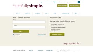 
                            8. sign in - Tastefully Simple - Tastefully Simple Consultant Hq Portal