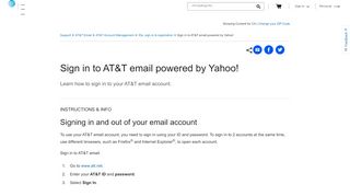 
Sign in to AT&T Email Powered by Yahoo! - AT&T Email Support
