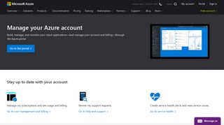 Sign in to Azure – Account & Billing  Microsoft Azure