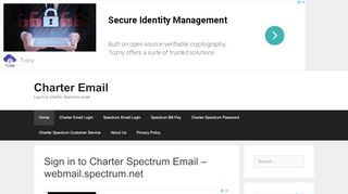 
                            5. Sign in to Charter Spectrum Email - webmail.spectrum.net ... - Charter Net Email Portal Official Web Page