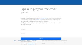 
                            3. Sign in to get your free credit score. - Credit Journey - Chase Credit Report Portal