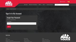 
Sign In to My Account - Mac Tools  
