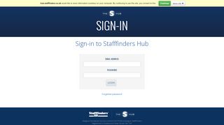 
Sign-in to Stafffinders Hub  
