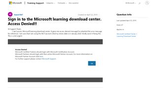 
                            5. Sign in to the Microsoft learning download center. Access ... - Microsoft Learning Download Center Portal