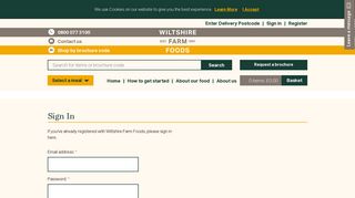 
                            1. Sign In To The Wiltshire Farm Foods Website - Wiltshire Farm Foods Portal