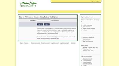 Sign In to Virtual Branch - geneseevalleyfcu.cuview.net