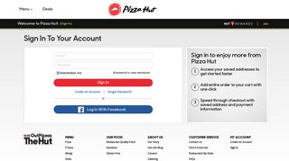
                            1. Sign in to your account - Pizza Hut: Pizza Delivery | Pizza ... - Pizza Hut Rewards Portal