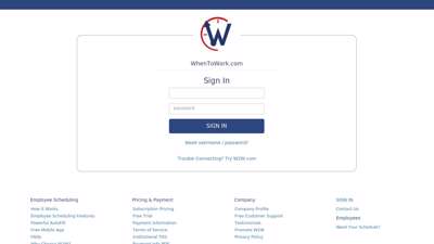 
                            1. Sign In - WhenToWork.com Online Employee Scheduling