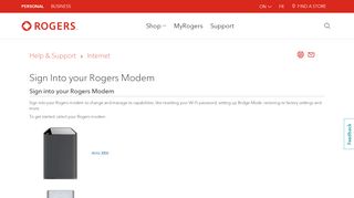 
                            5. Sign Into your Rogers Modem - Rogers - Rogers Wireless Modem Portal