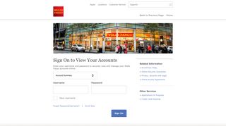 Sign On to View Your Personal Accounts  Wells Fargo