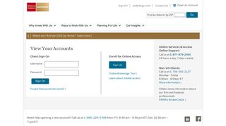 Sign on to View Your Wells Fargo Advisors Accounts - Wells Fargo 401k Portal Wachovia