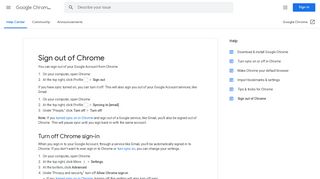 
Sign out of Chrome - Google Chrome Help - Google Support  
