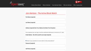 
                            2. Sign Up - Alertizen - The Active Block Watch - Alertizen Portal